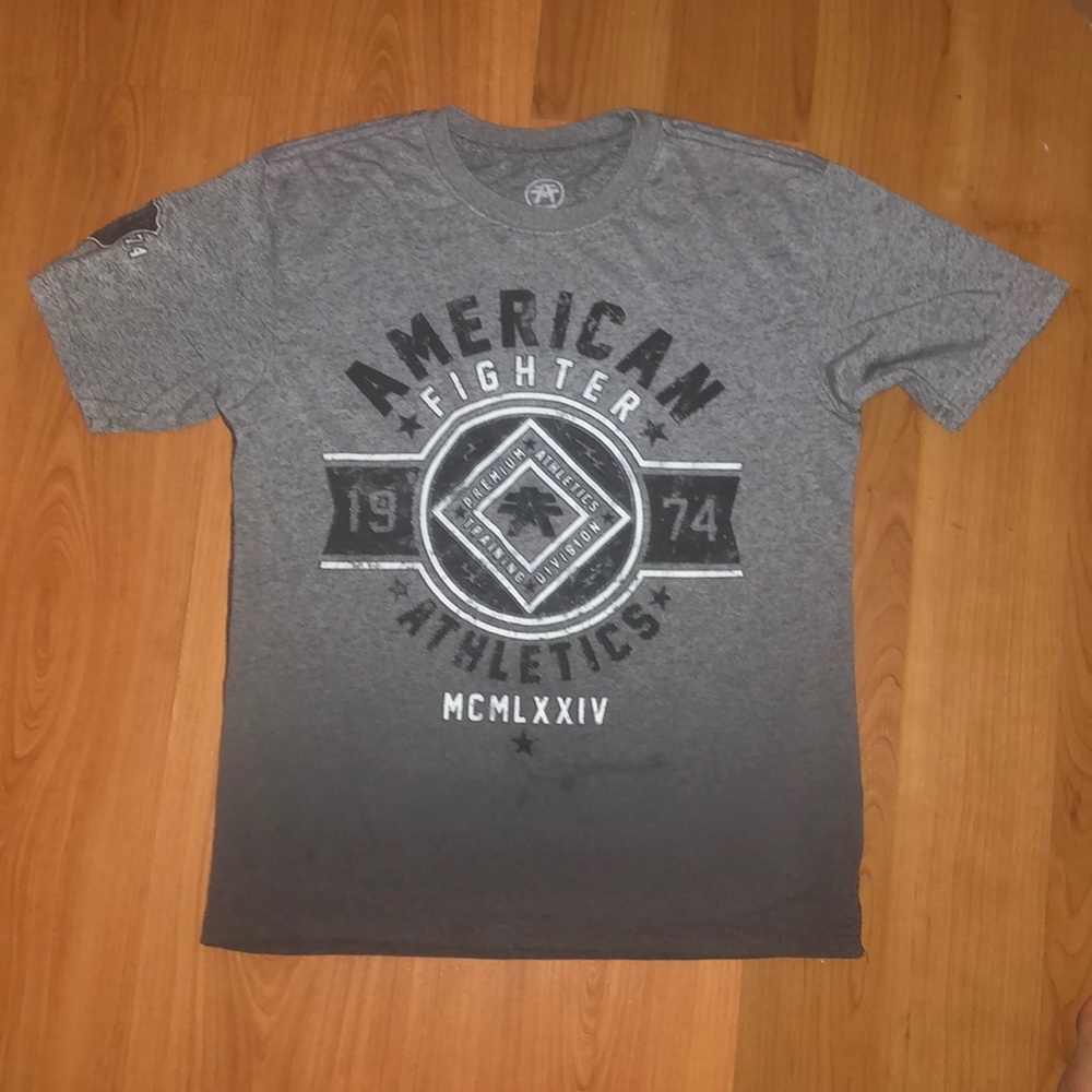 Grey boys American fighter t shirt
